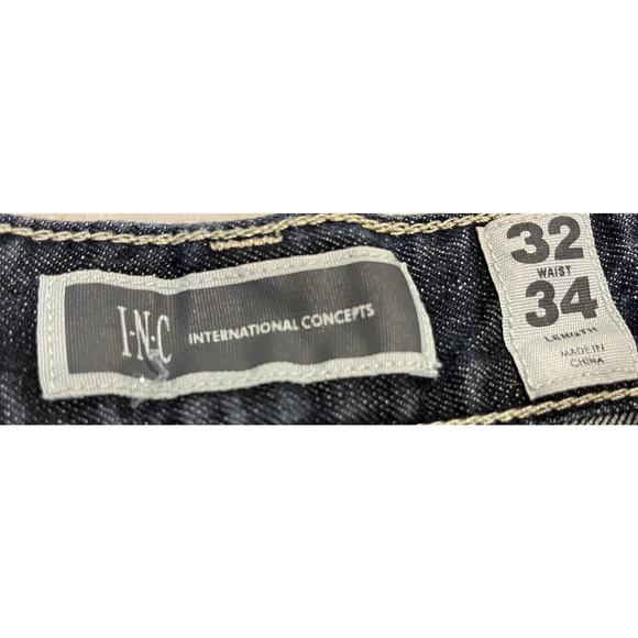 I.N.C. COPENHAGEN BOOT CUT HIGH-RISE JEANS, MENS, 32W-34L, DISTRESSED DENIM BLUE - Picture 10 of 12